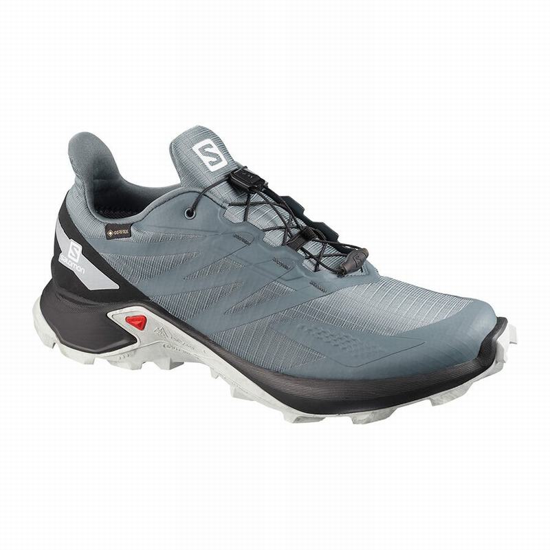 SALOMON UK SUPERCROSS BLAST GTX - Mens Trail Running Shoes Dark Blue/Black,DYZH48569